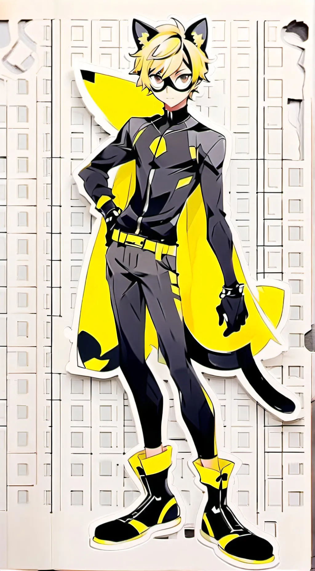 ai character: Adrien/cat nior background