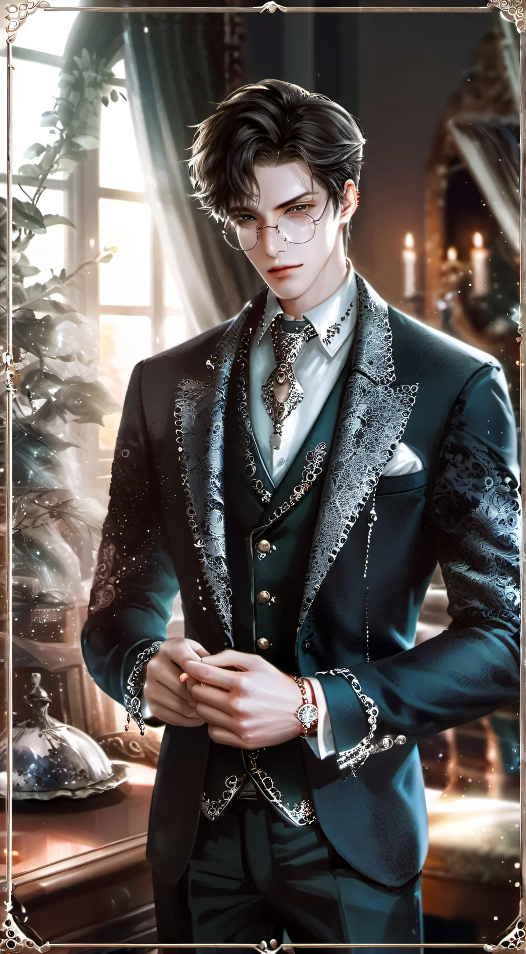 ai character: Damon  background