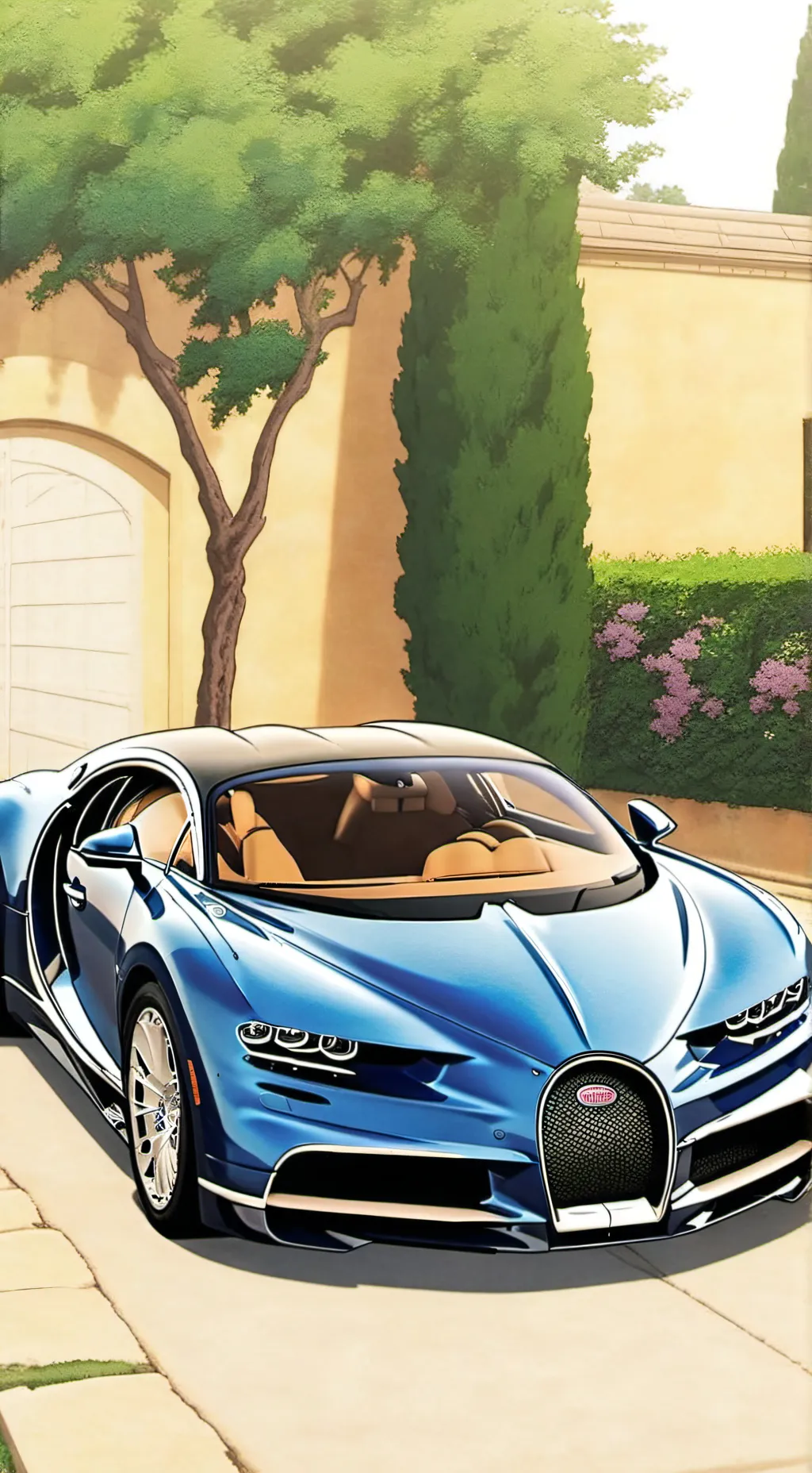 ai character: Ammaar's Bugatti background