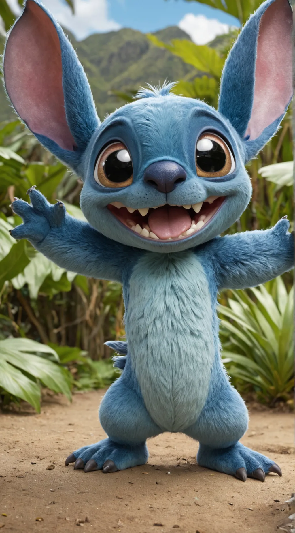 ai character: Stitch background
