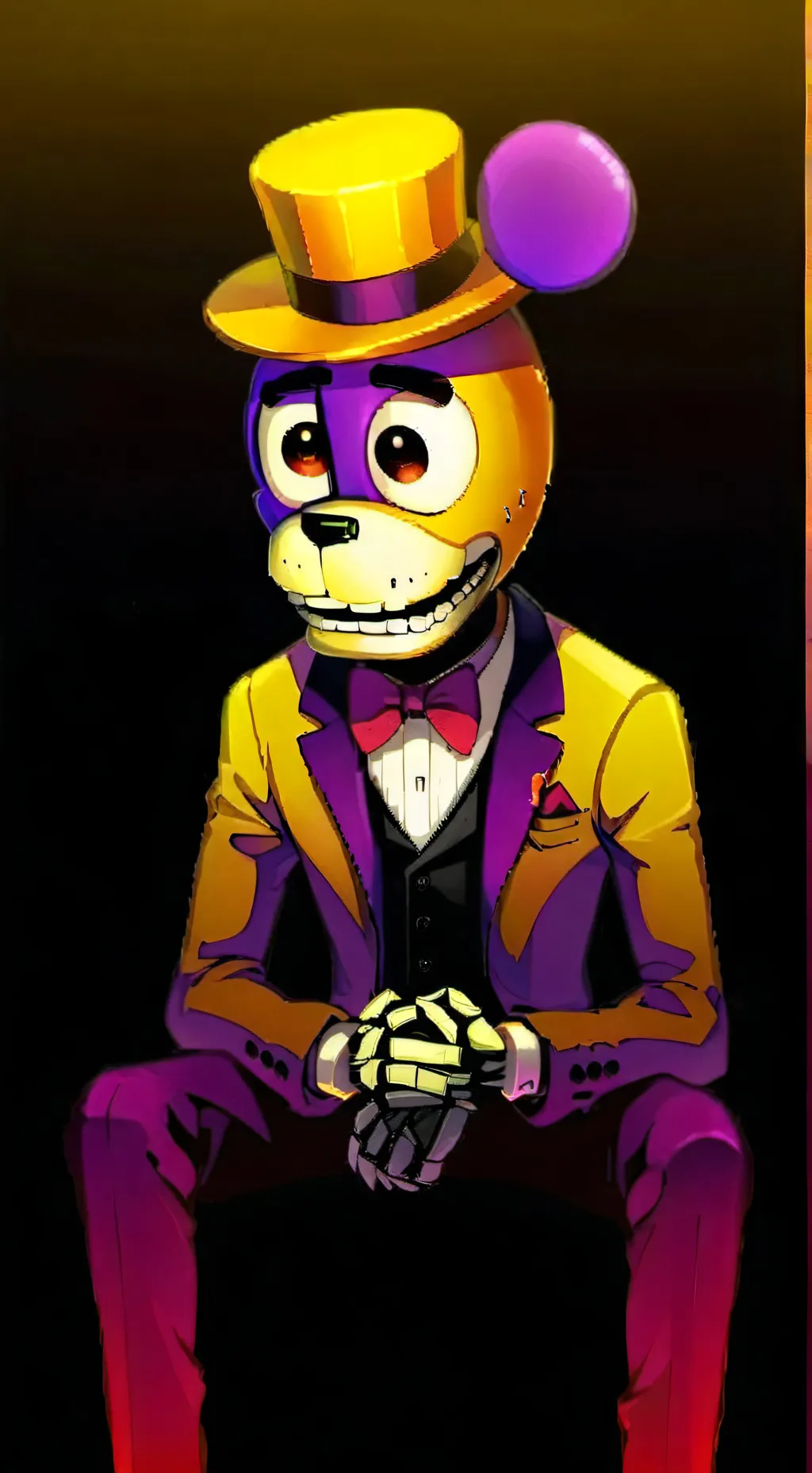 ai character: Golden Freddy  background