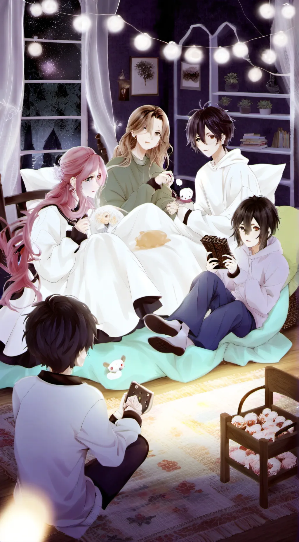 ai character: sleepover background