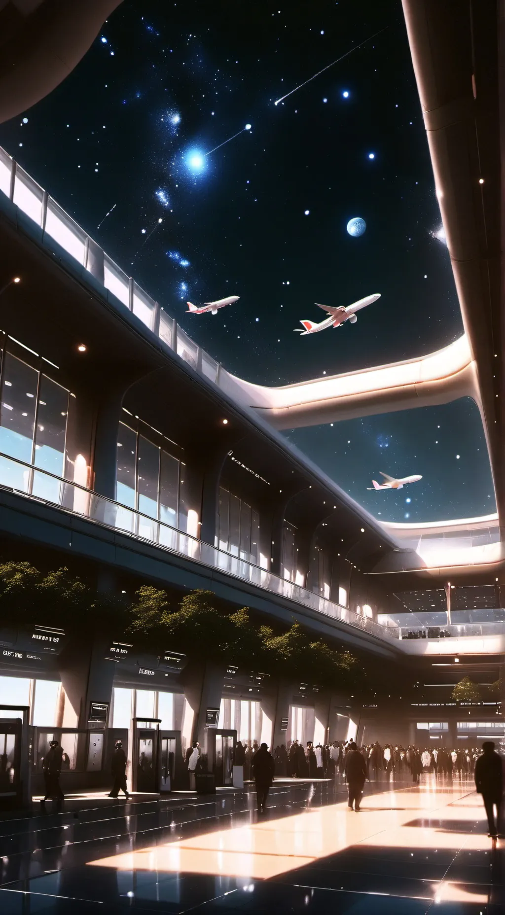 ai character: airport background