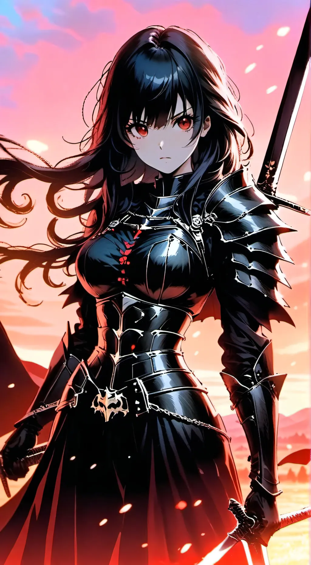 ai character: Leena 🗡🖤♥️ background