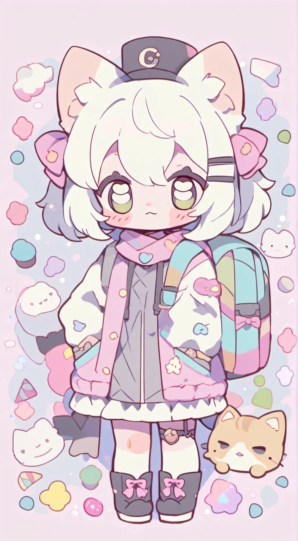 ai character: Uwu cat background