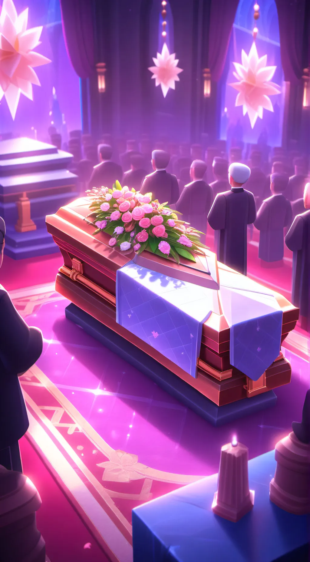 ai character: Dandy's Funeral background