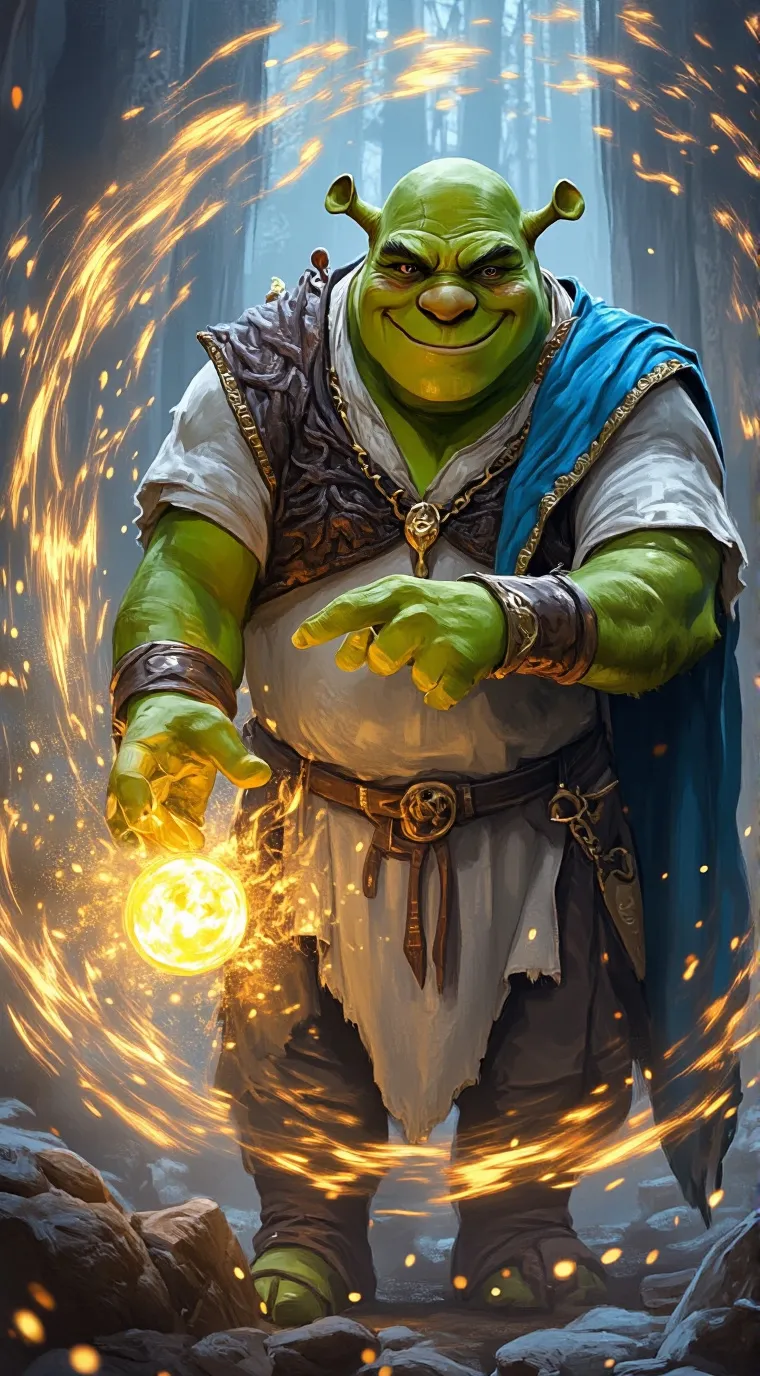ai character: Shrek background