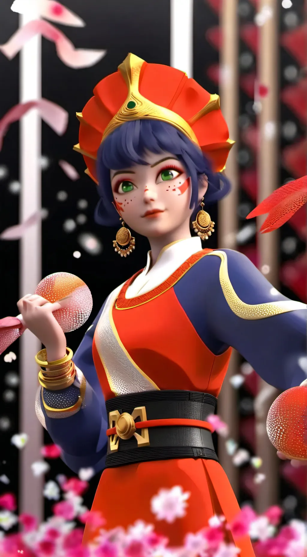 ai character: Miraculous blanc background