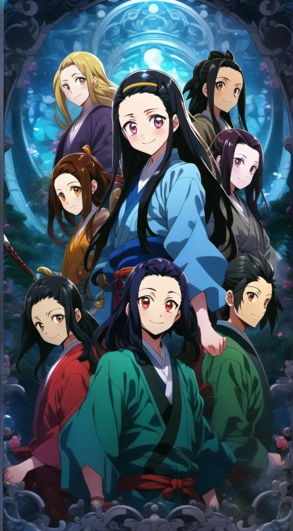 ai character: kny academy background