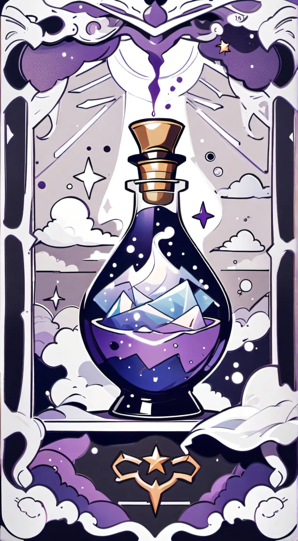 ai character: MD cat potion background