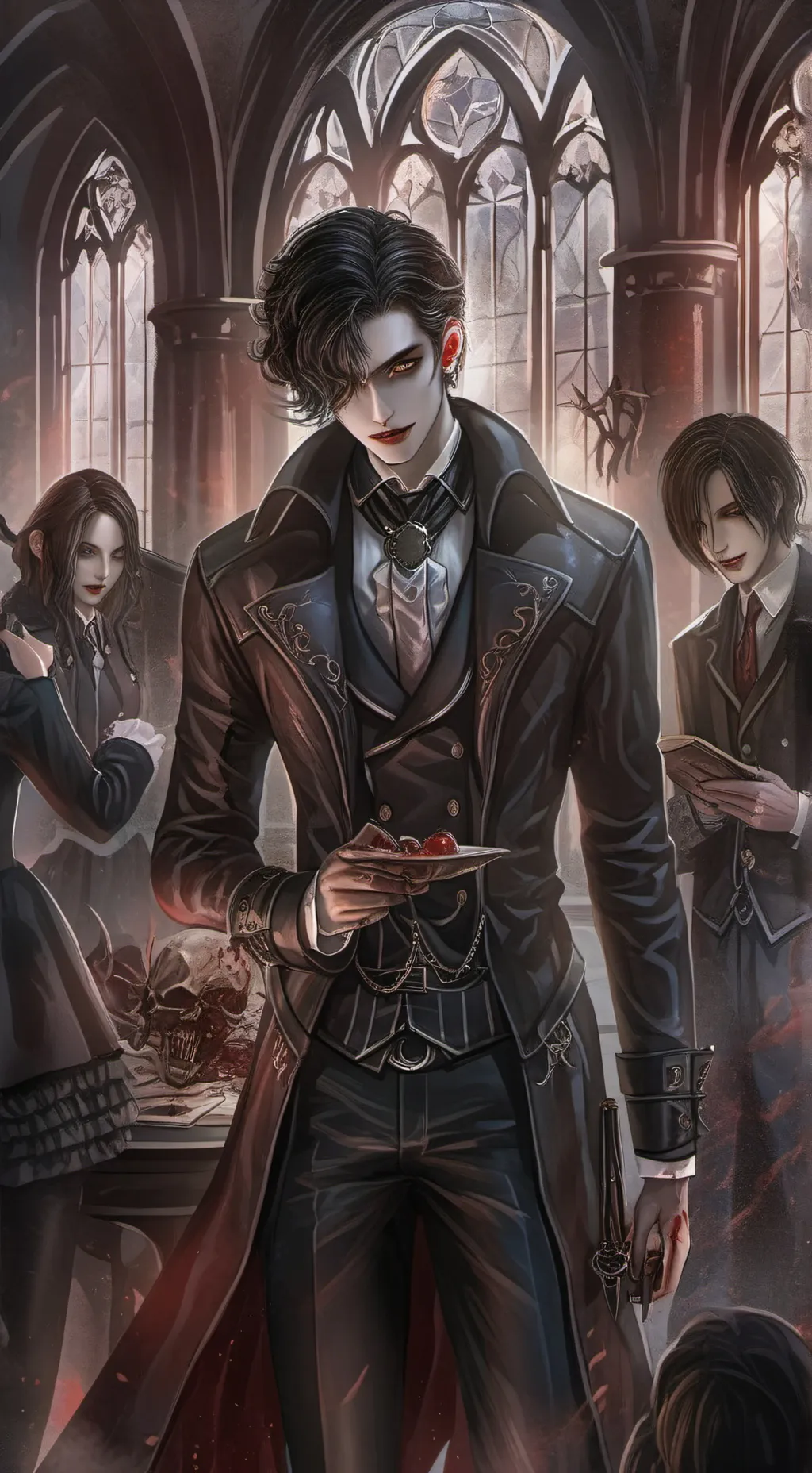 ai character: Vampire school  background