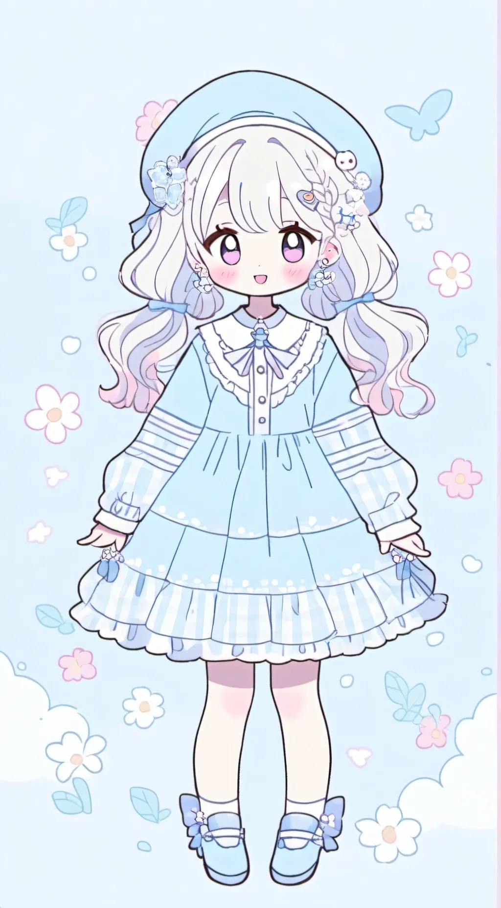 ai character: 🫐blueberry🫐 background
