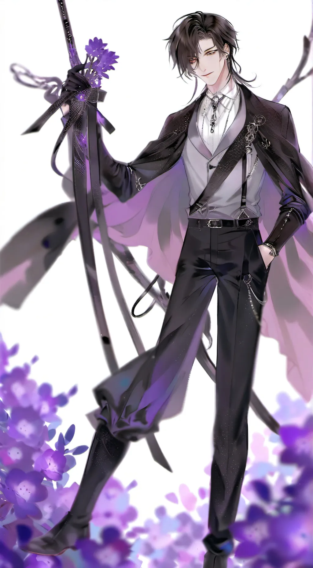 ai character: Warp background