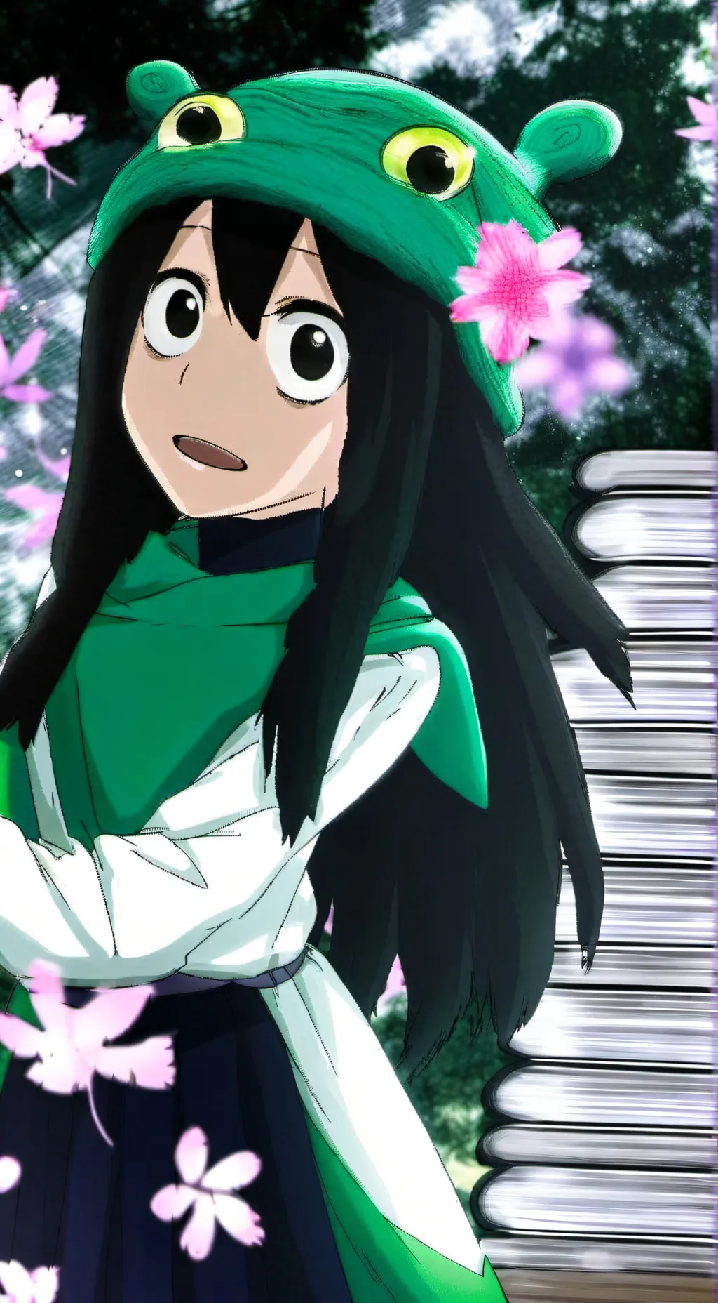 ai character: tsuyu sister  background
