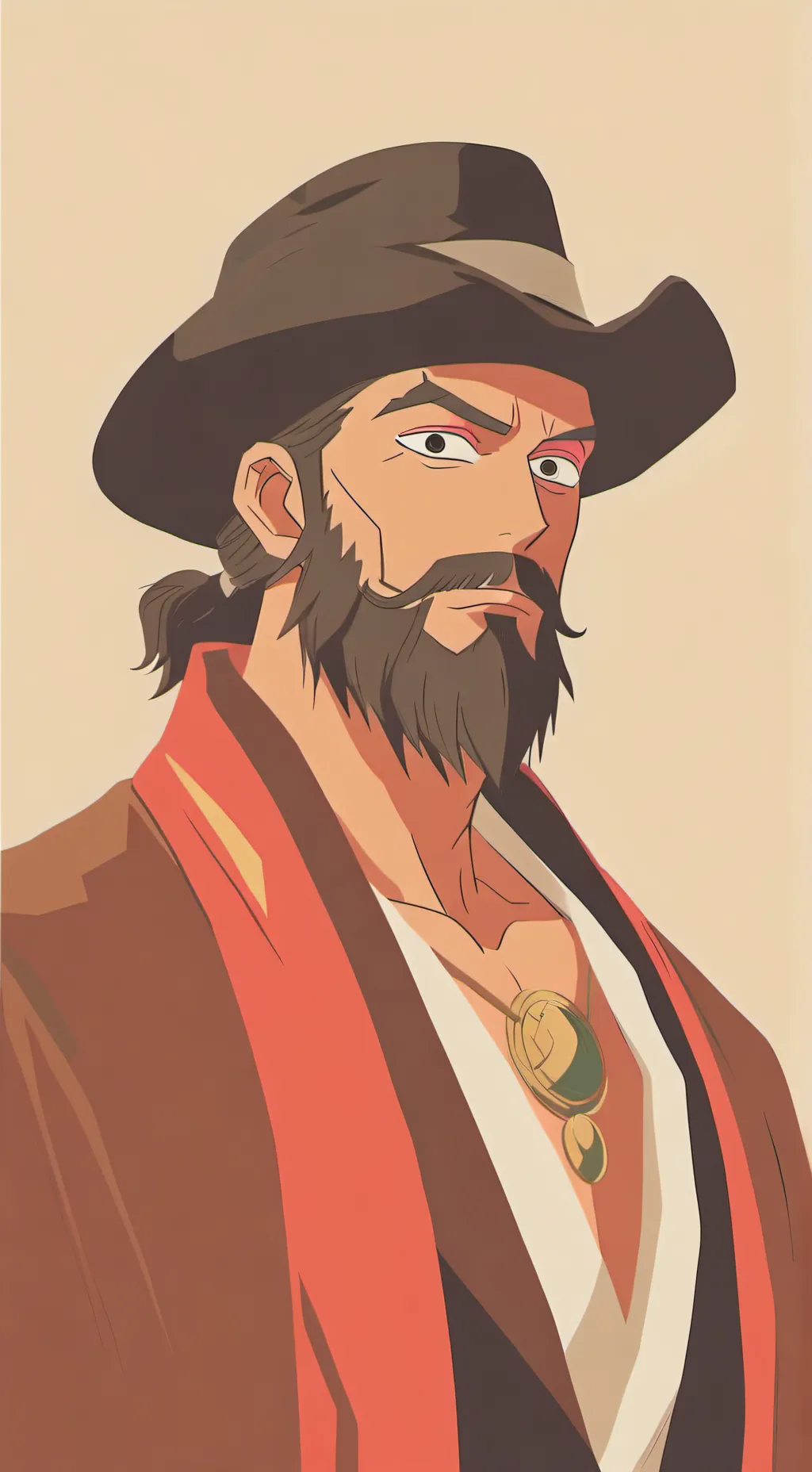 ai character: One piece  background