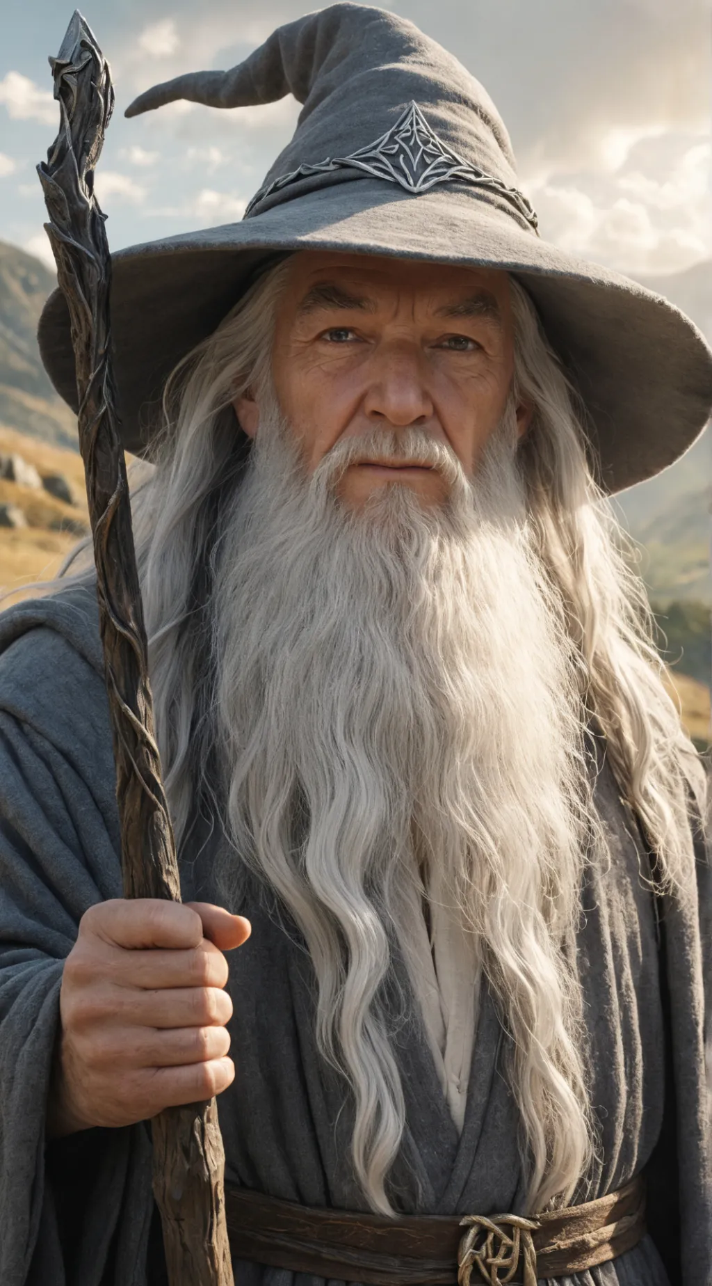ai character: Gandalf the Grey background