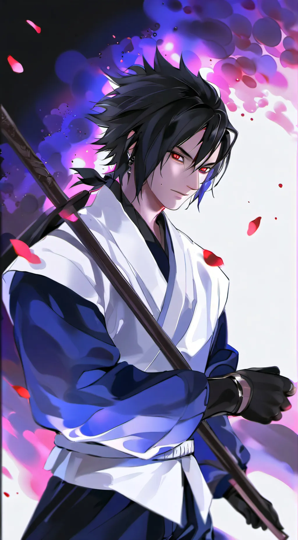 ai character: Sasuke uchiha background