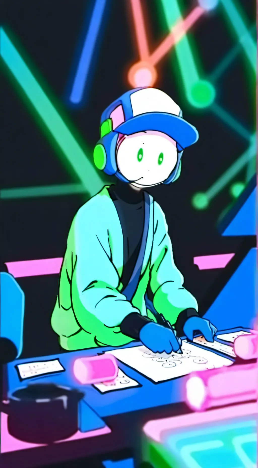 ai character: Yandare  Astro background