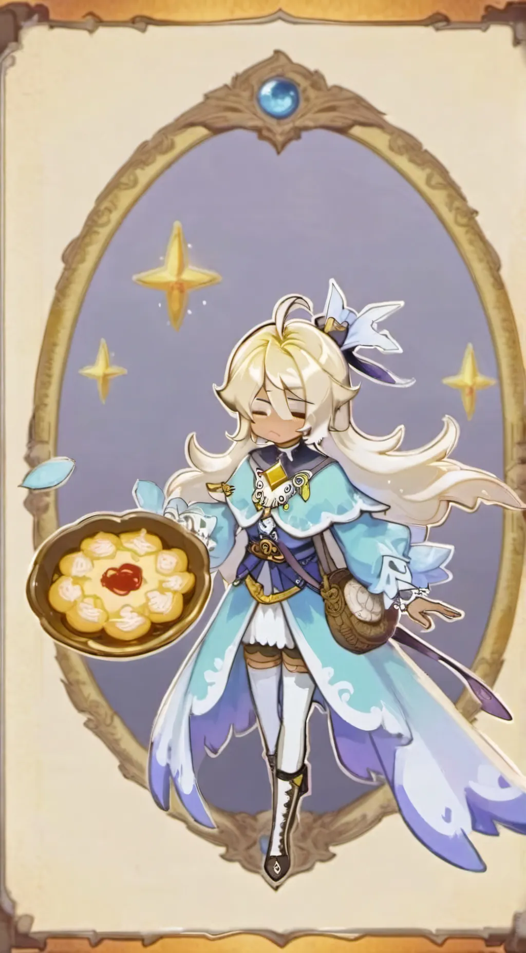 ai character: pure vanilla cooki background