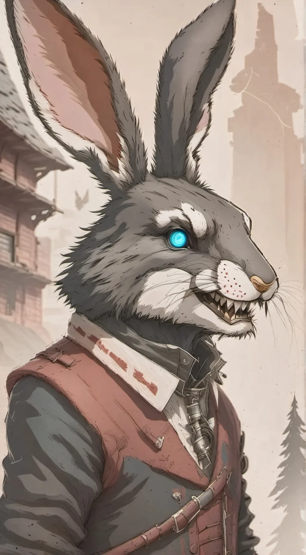 ai character: Jaxon the rabbit  background