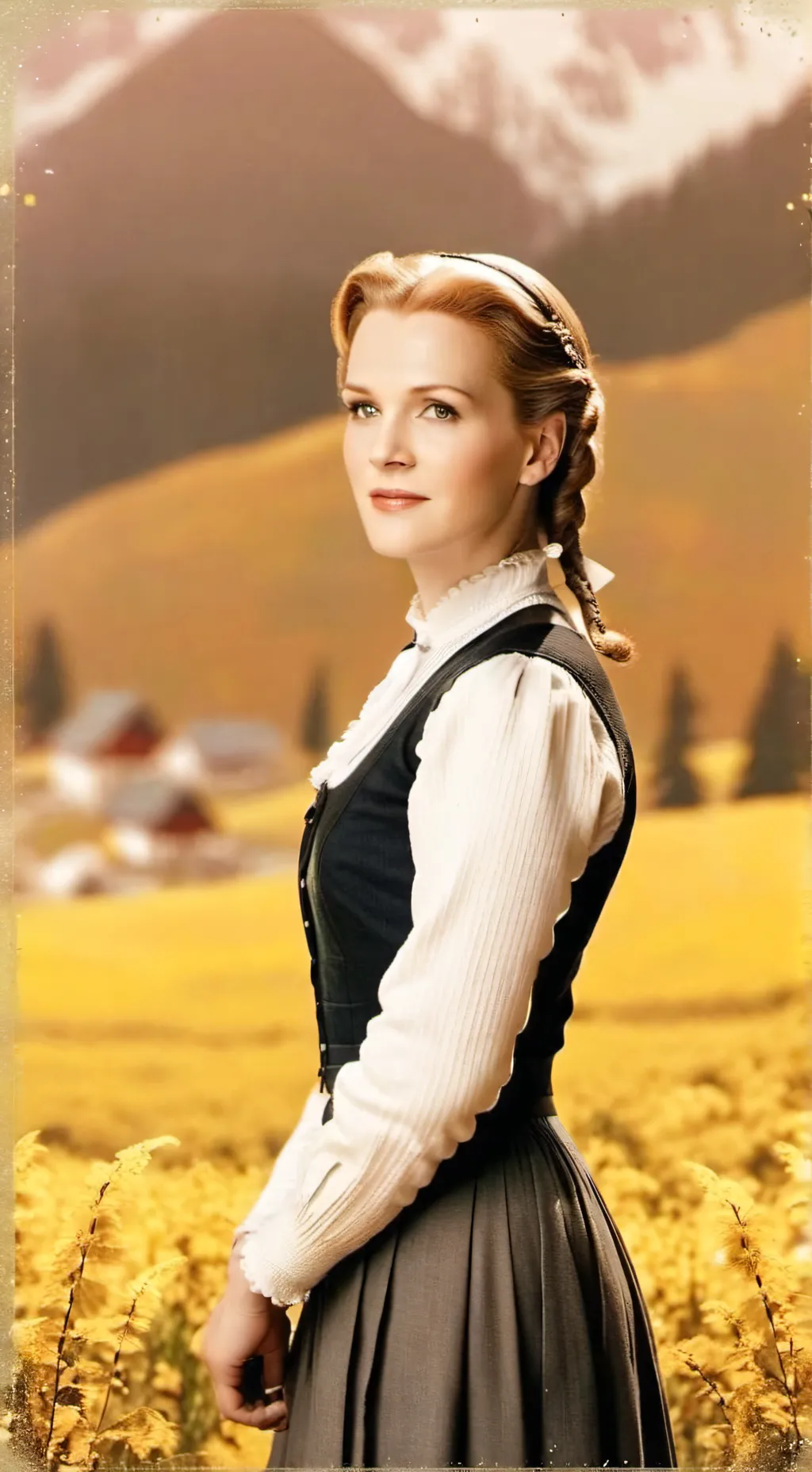 ai character: Julie Andrews  background