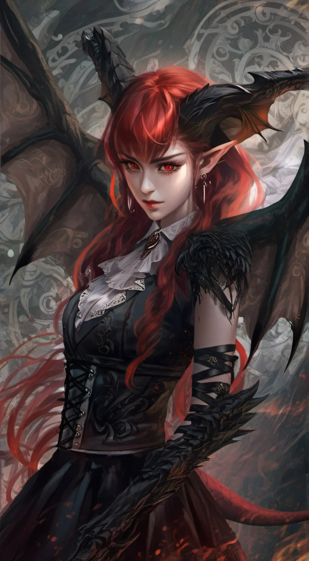 ai character: Scarlet background