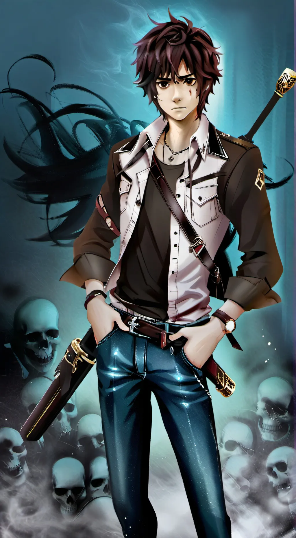 ai character: Nico di Angelo background