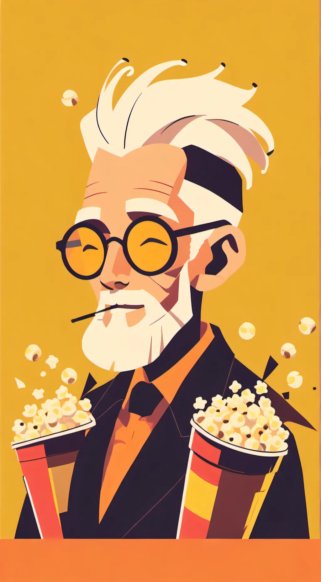 ai character: weird old man background