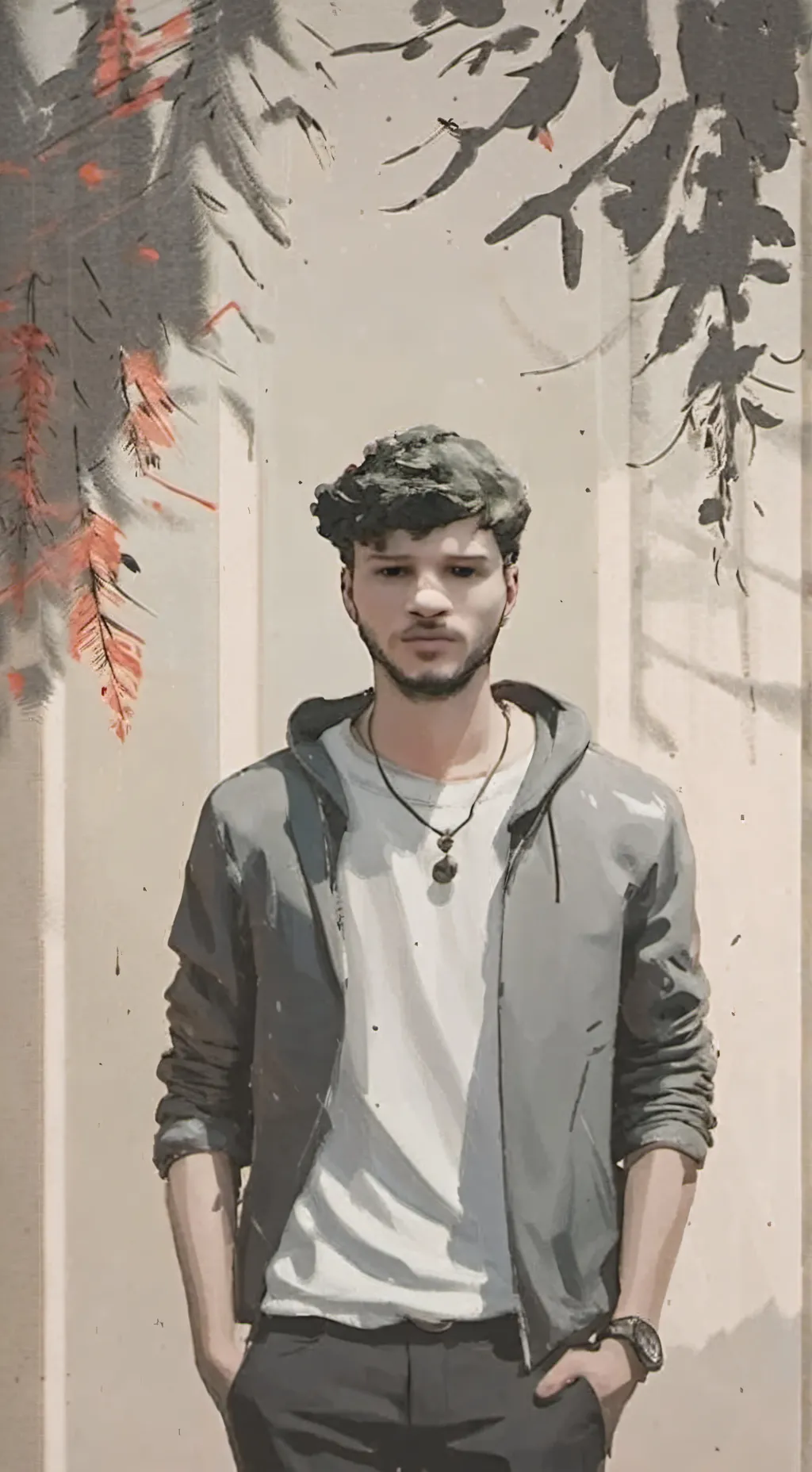 ai character: Jmancurly background