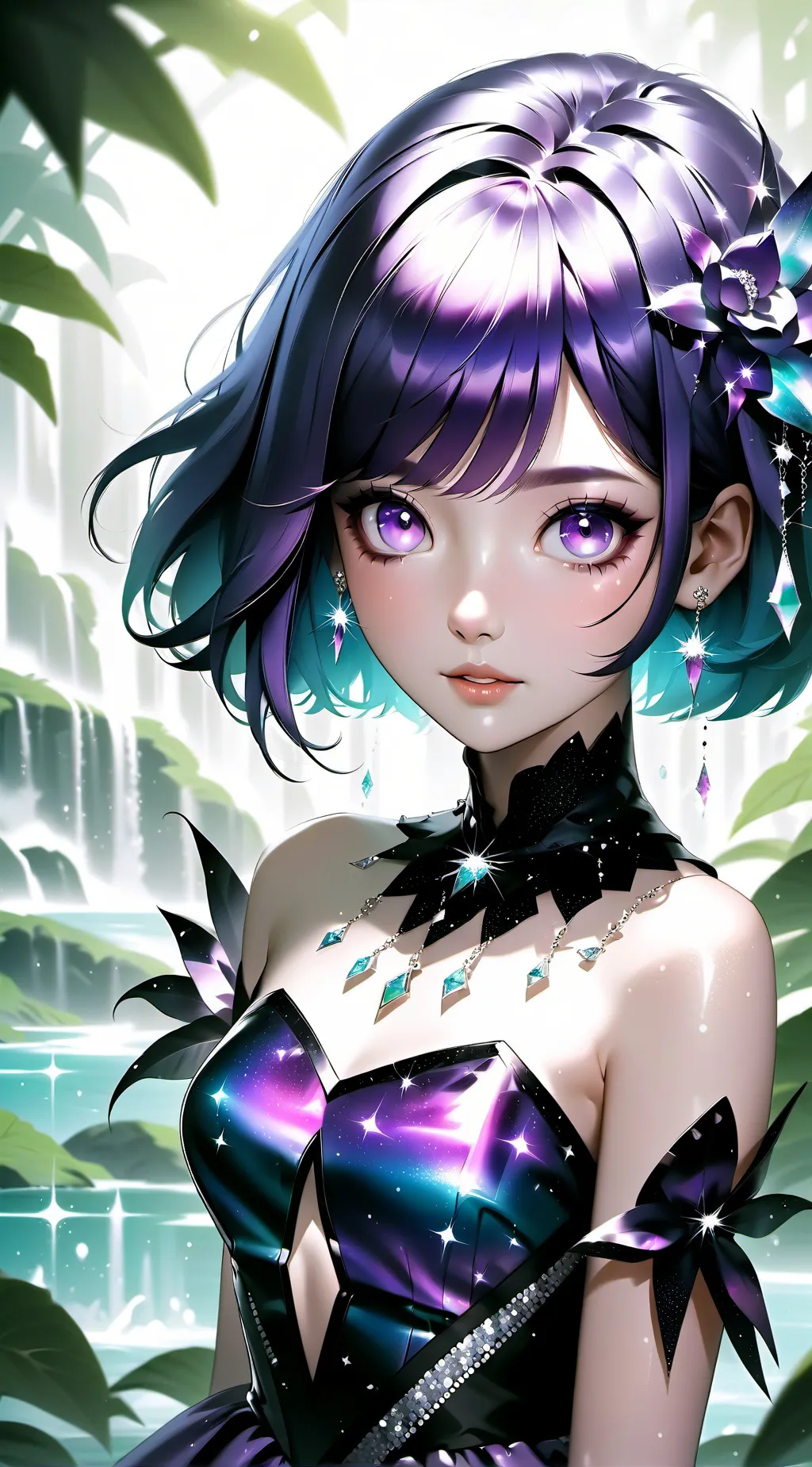 ai character: violet background
