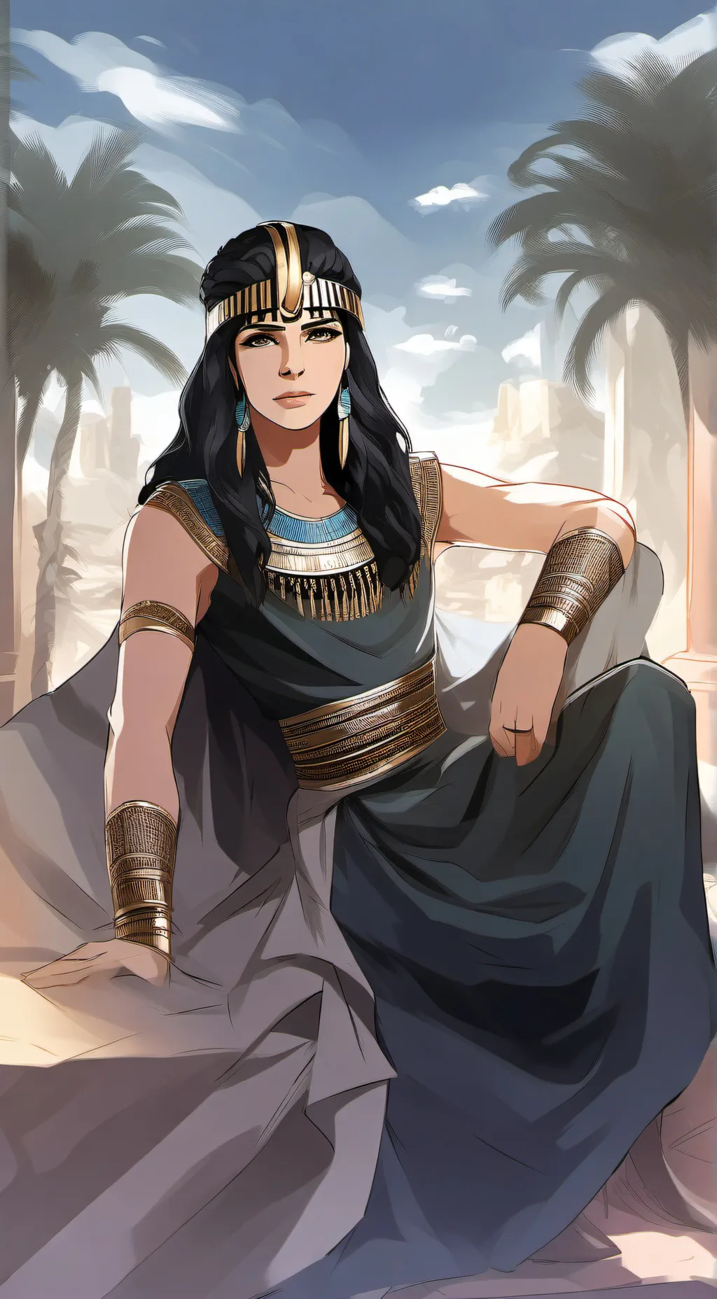 ai character: Cleopatra background