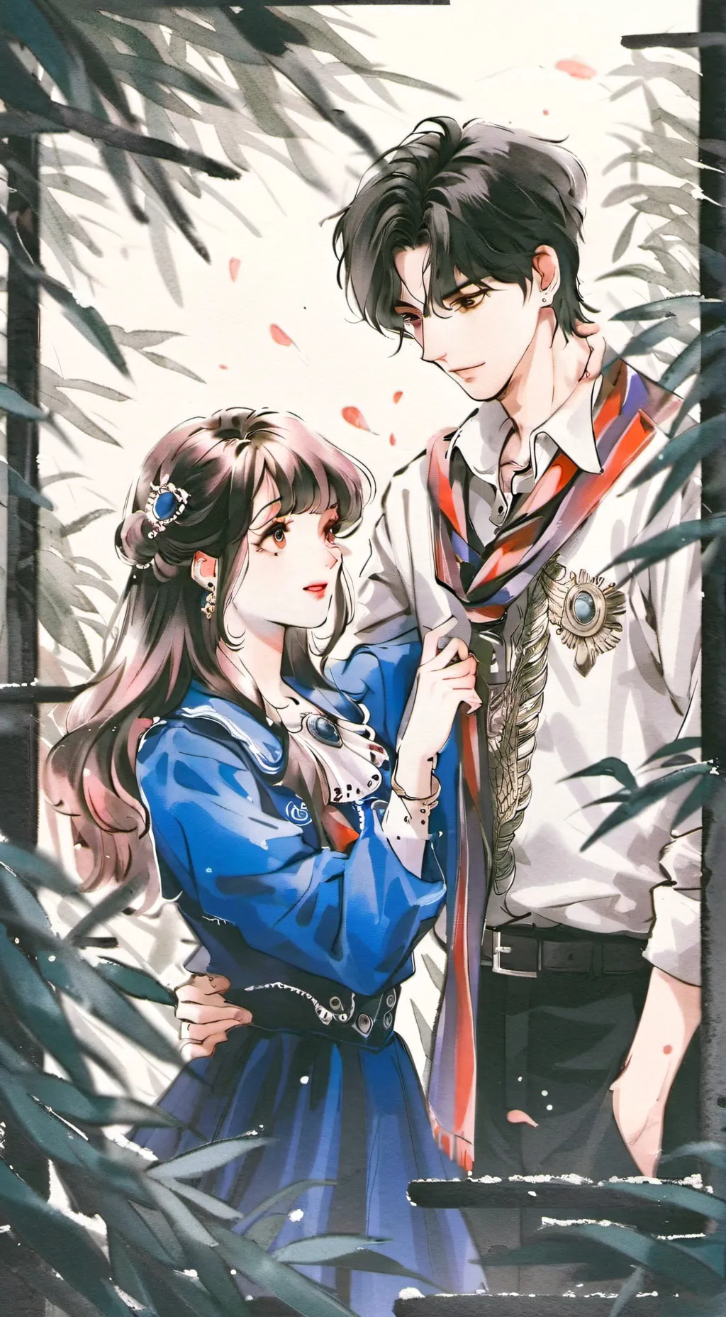 ai character: Leo y Ana background