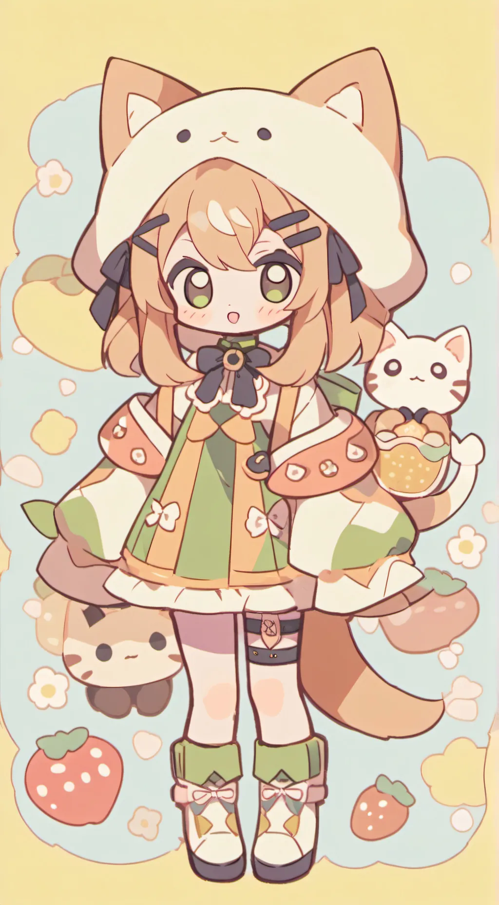 ai character: Bebe neko background