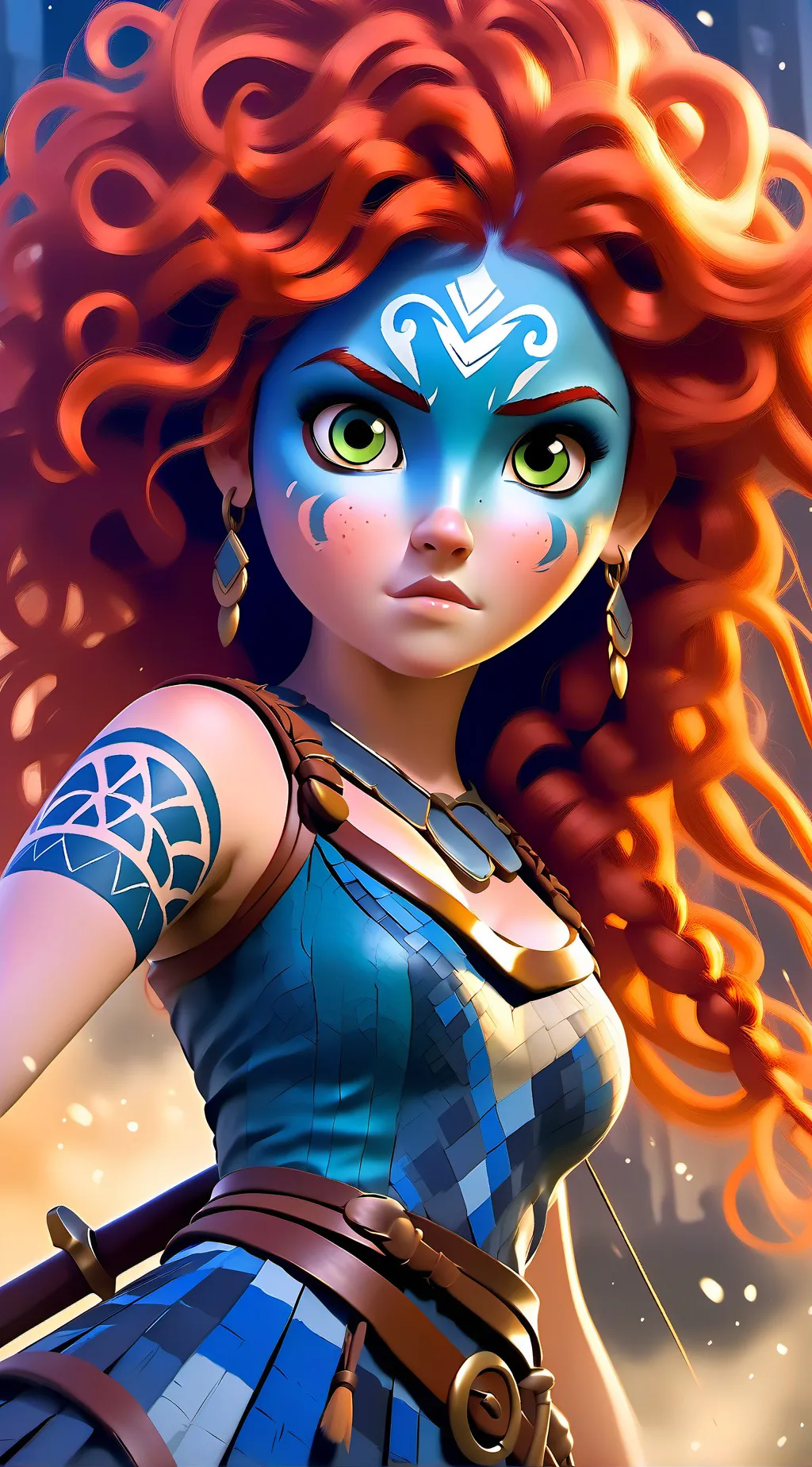 ai character: Merida  background