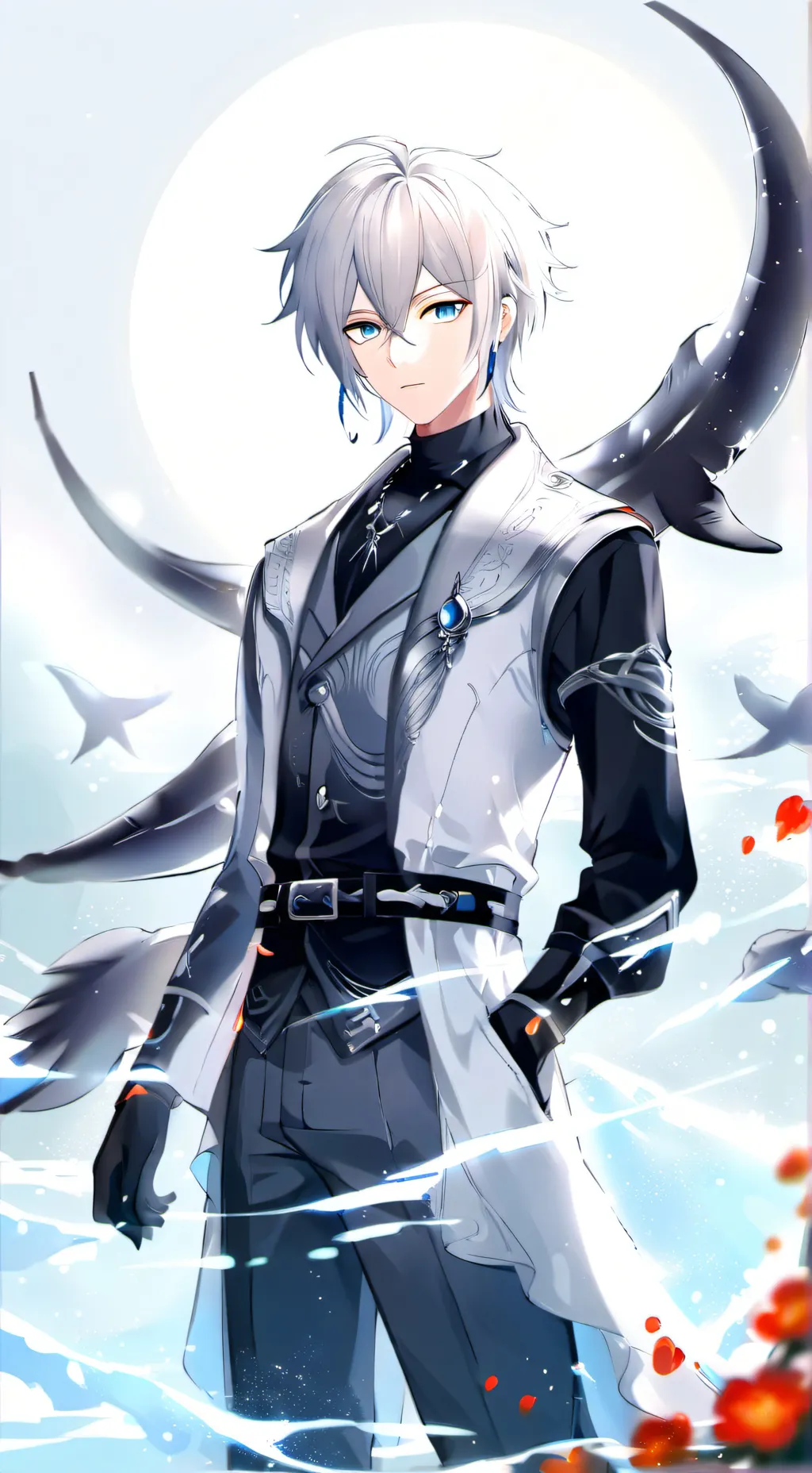 ai character: Aqua background