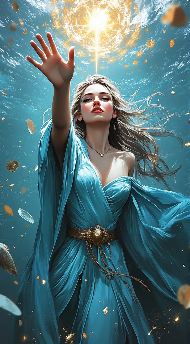 ai character: Goddess of the Sea background