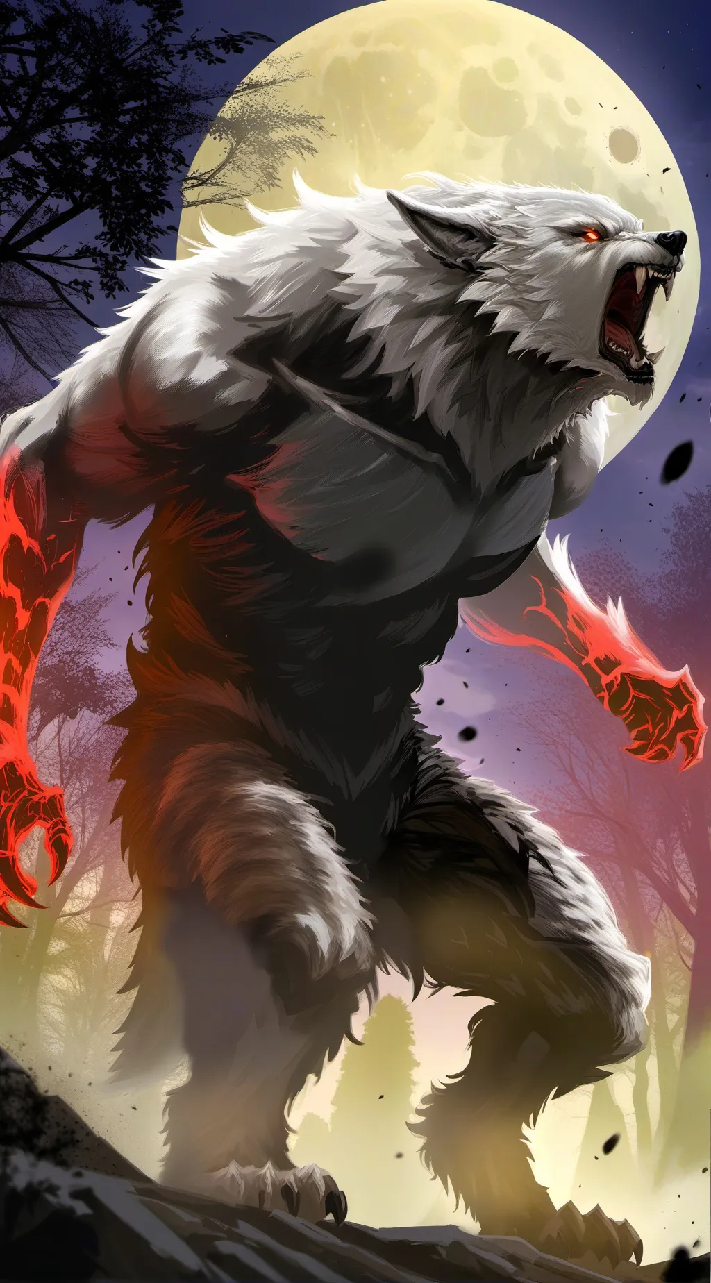 ai character: full moon frights  background