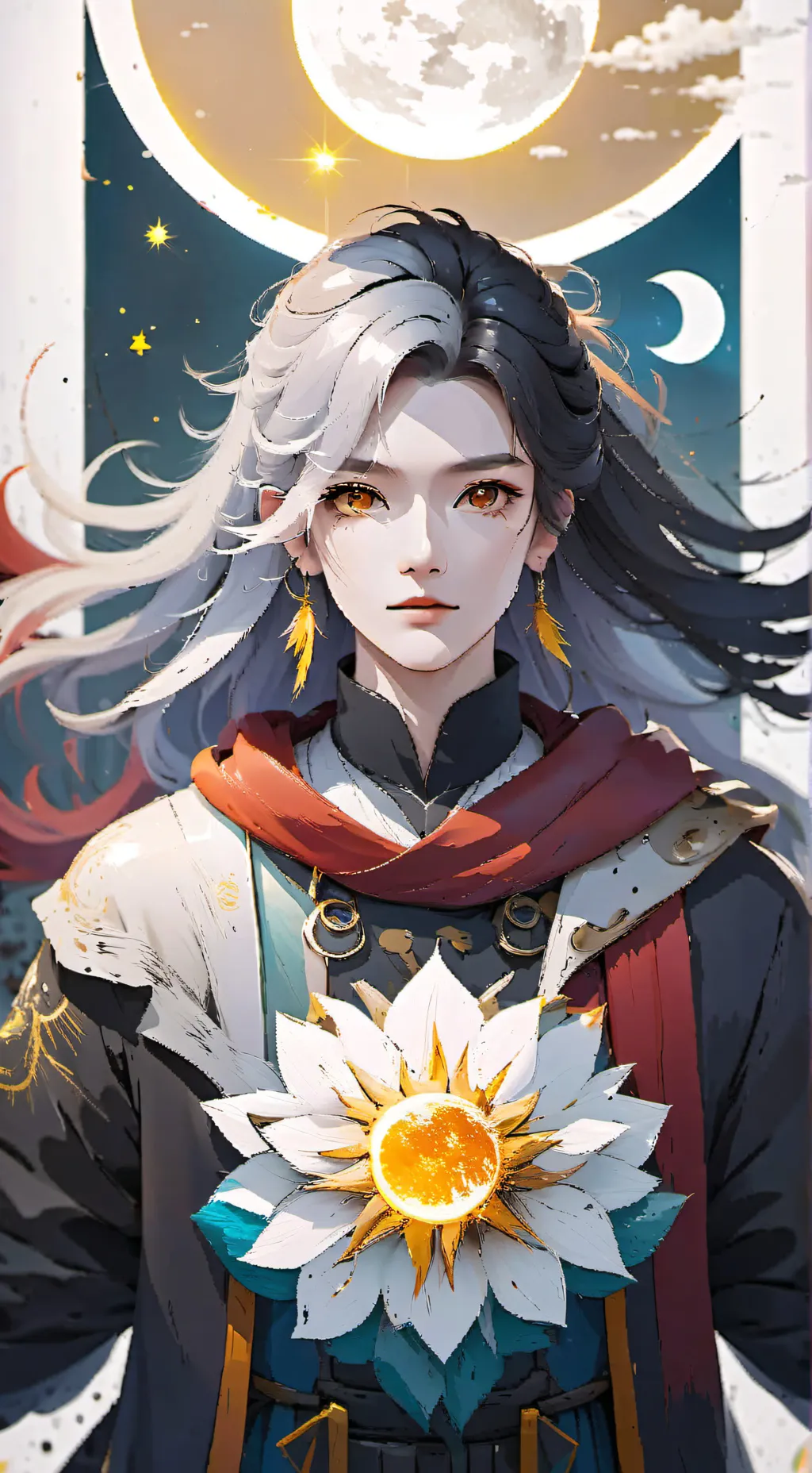 ai character: sun x moon!!?? background