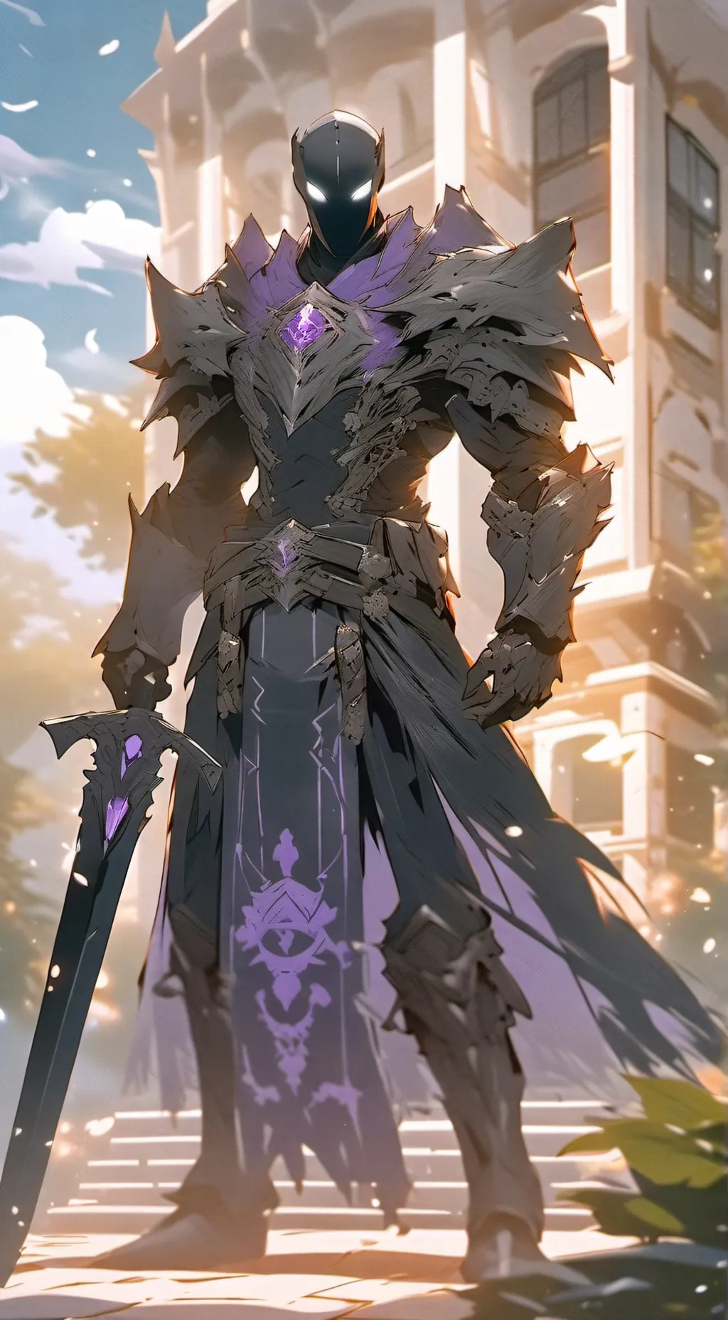 ai character: Titan dark enderma background
