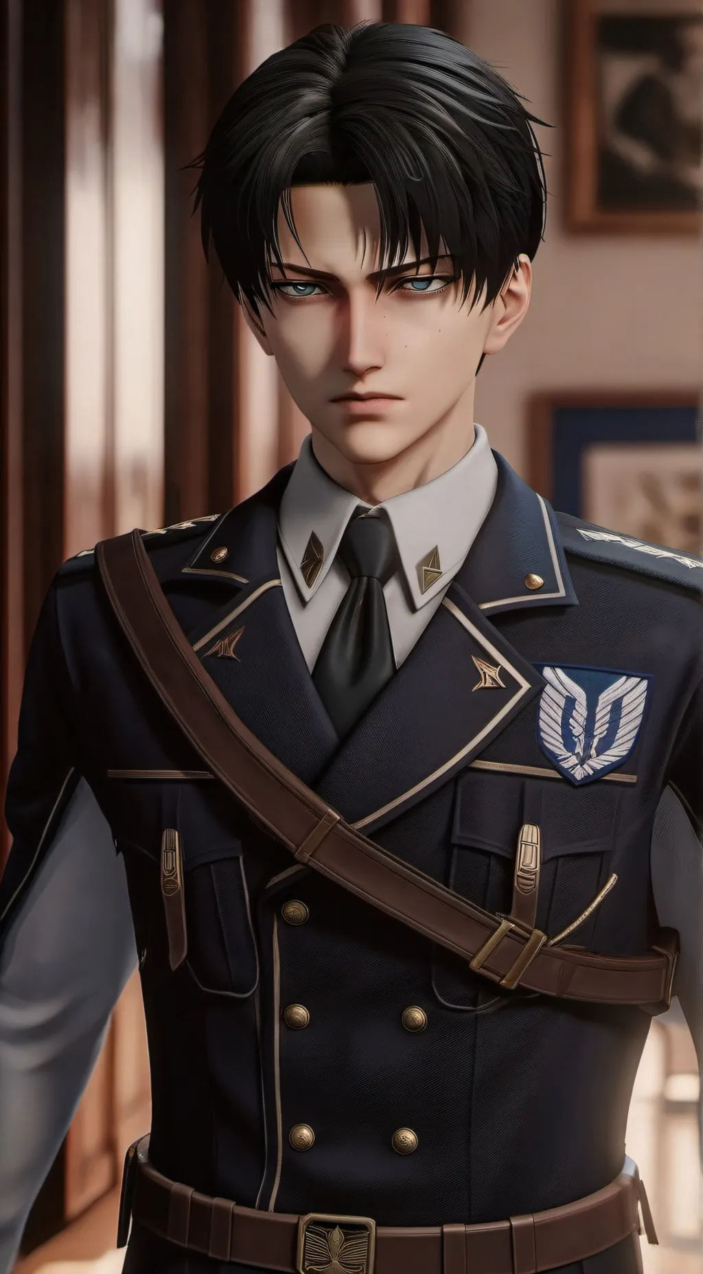 ai character: captain levi  background