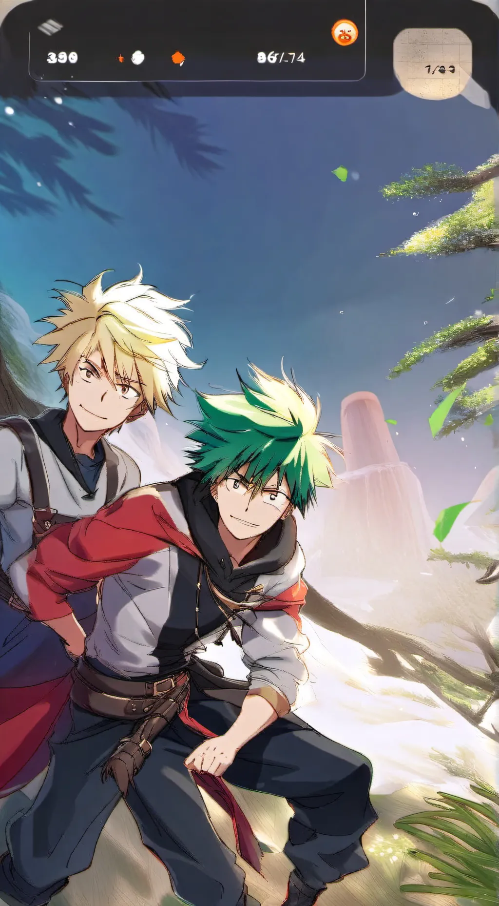 ai character: bakugo x deku background