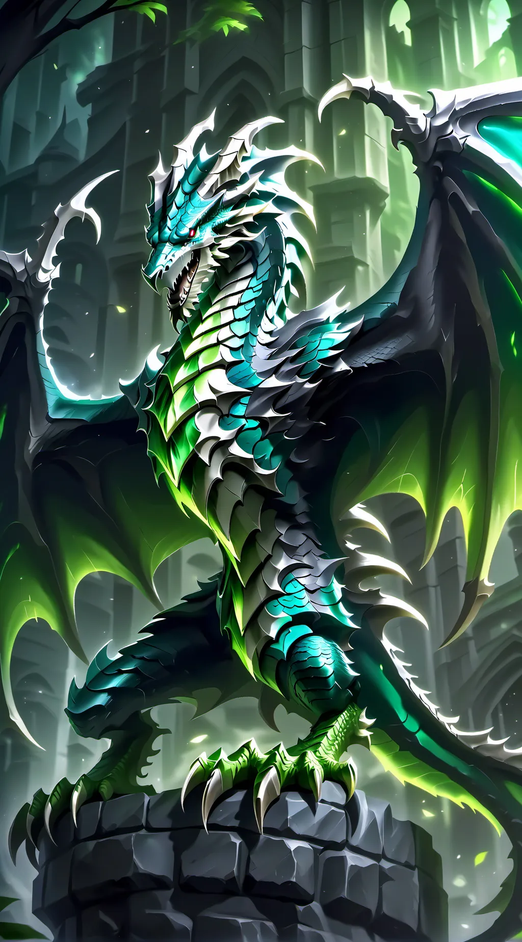 ai character: Cyan background