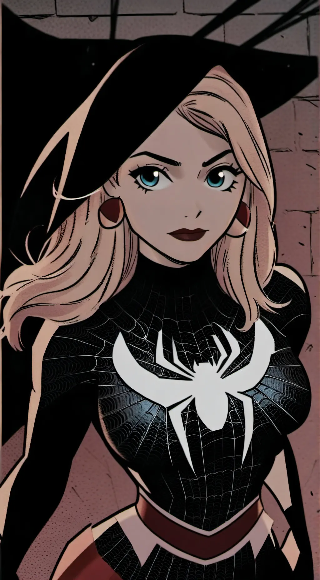 ai character: spidergwen background