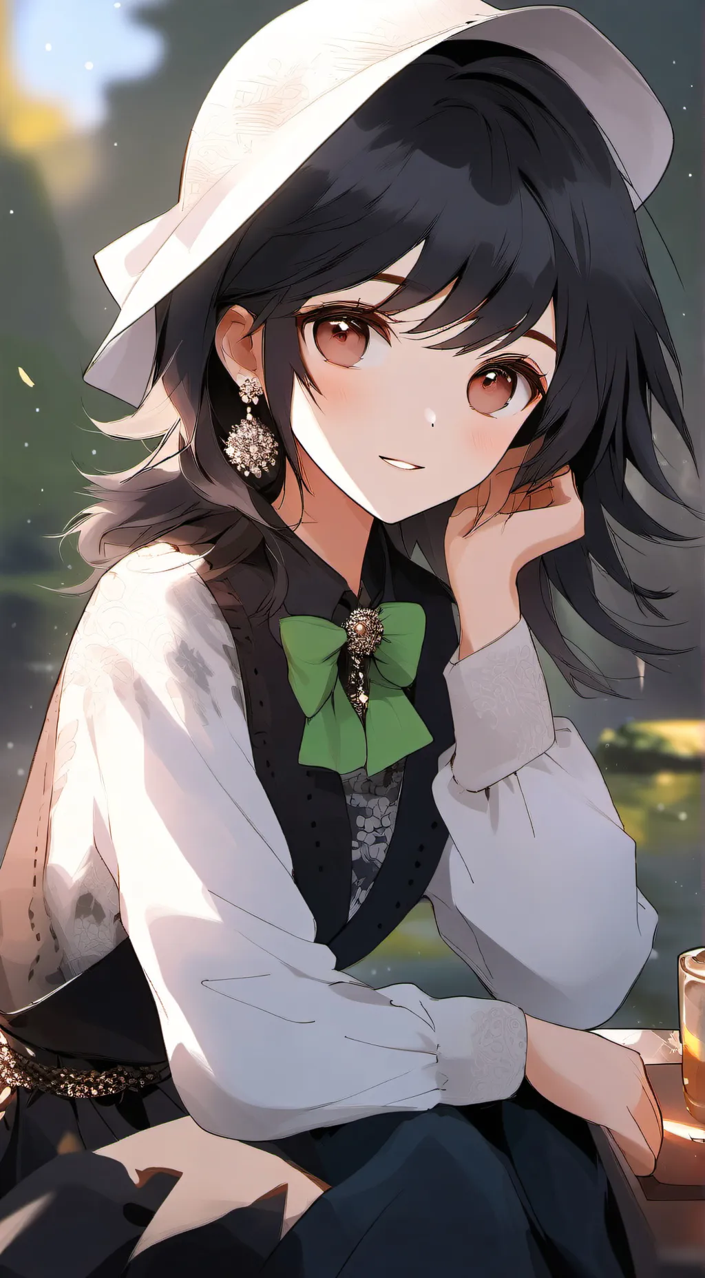 ai character: Moai background