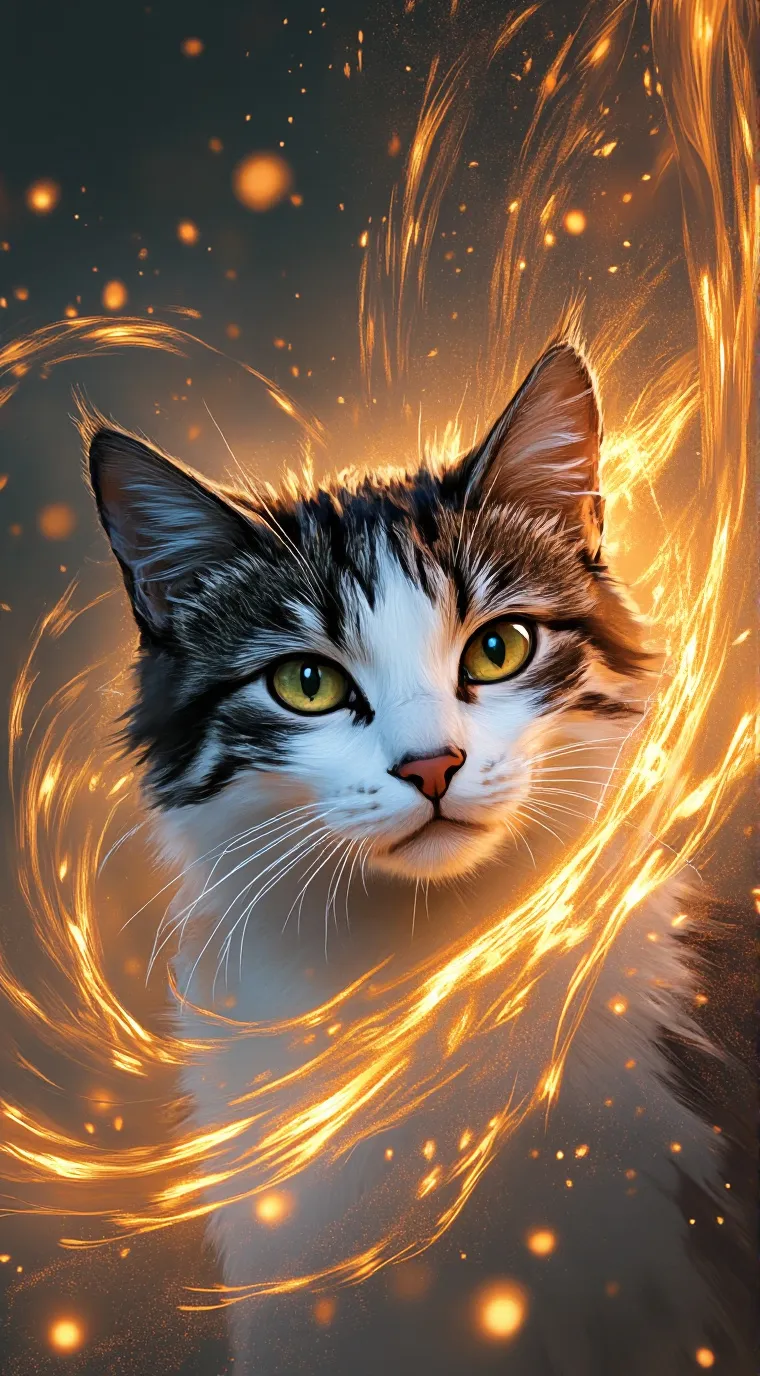 ai character: cat  background