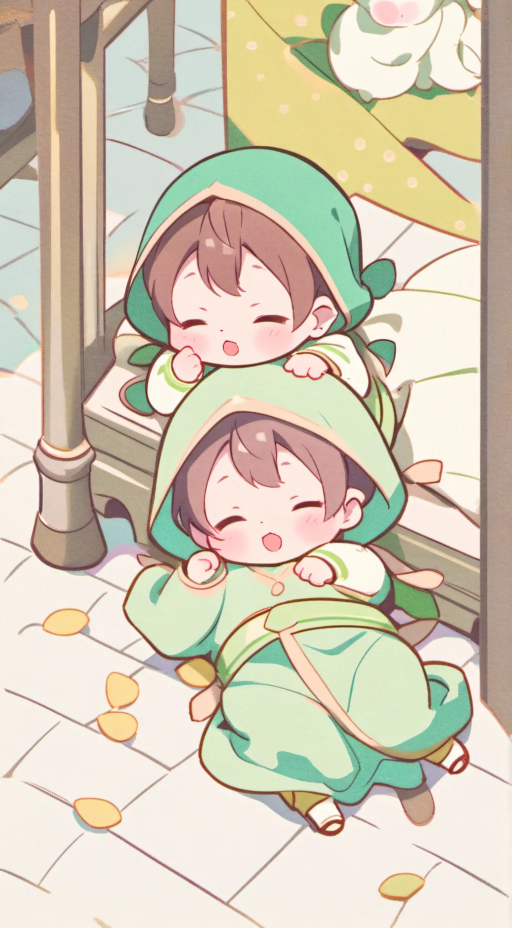ai character: Baby Museum background