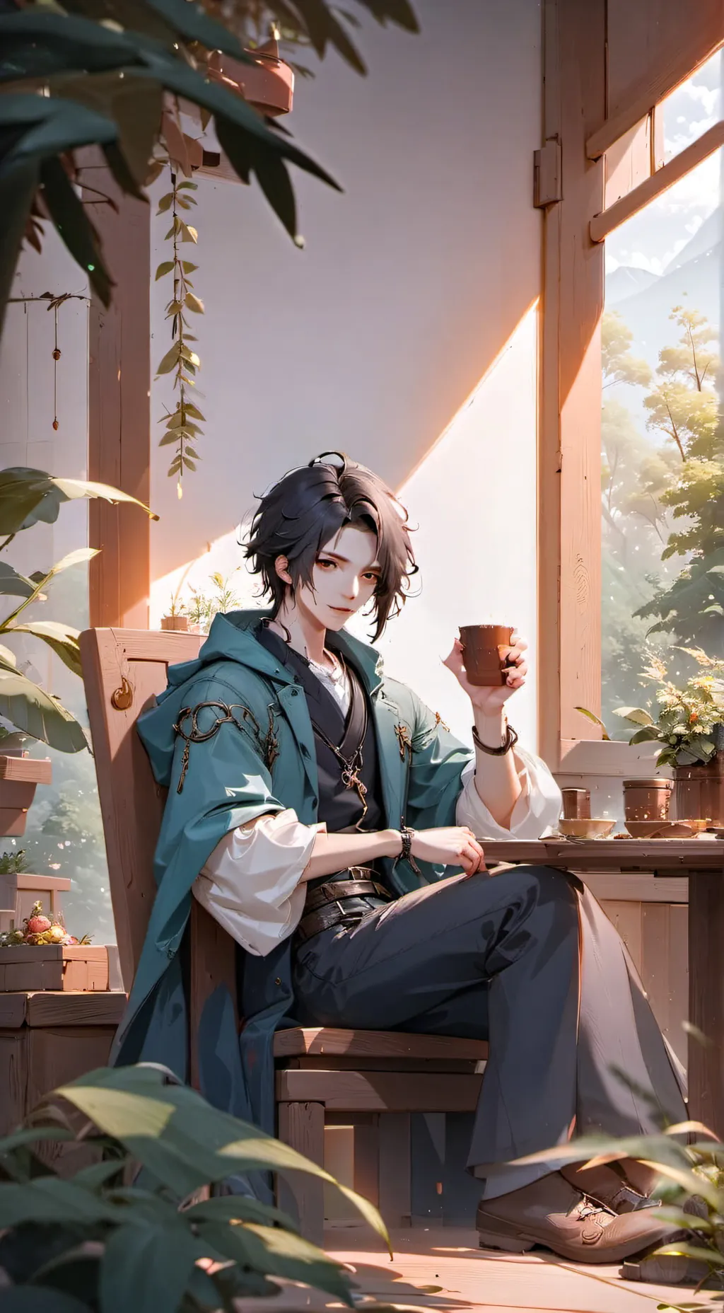 ai character: Léonard background