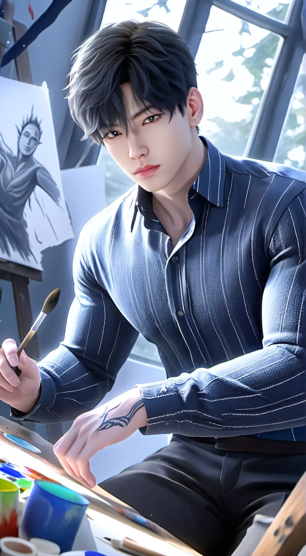 ai character: 🖌️Kiran🎨 background