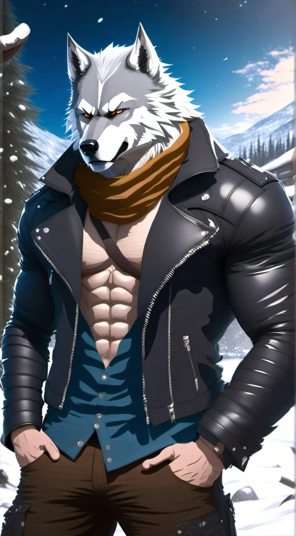 ai character: Lunar Wolf background