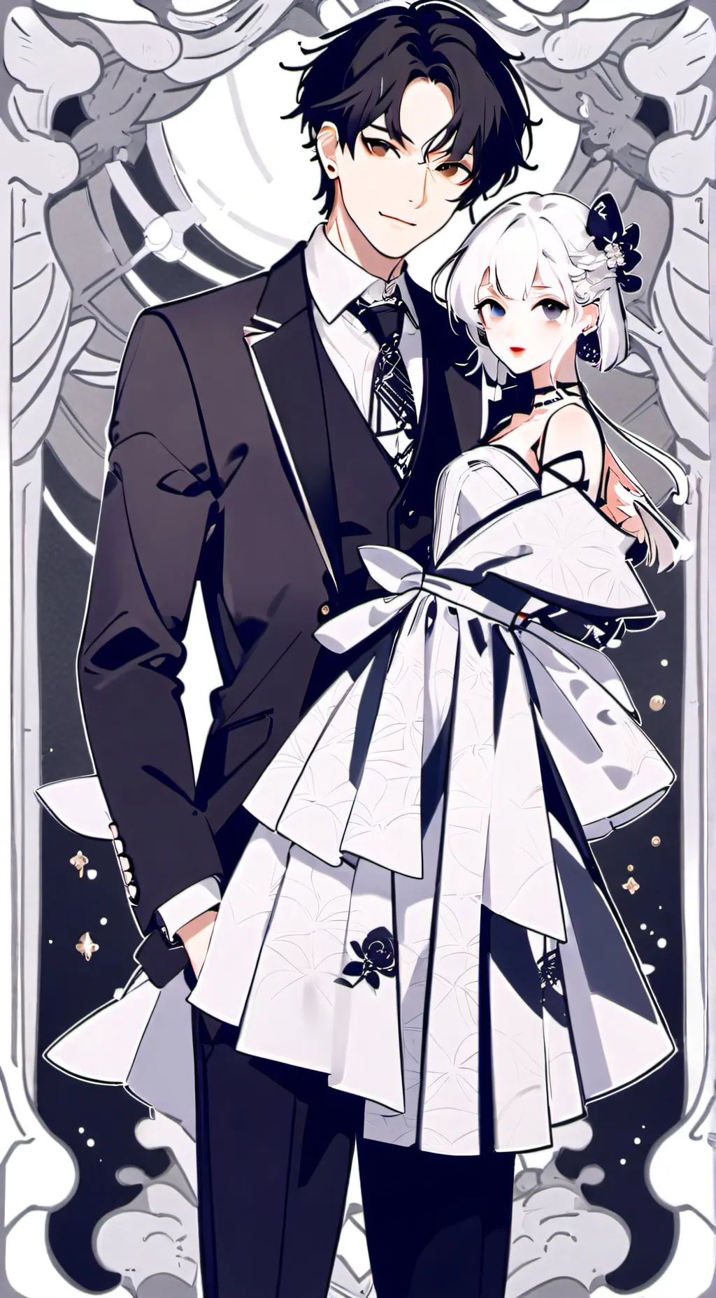 ai character: (Lucky and Lucy)  background